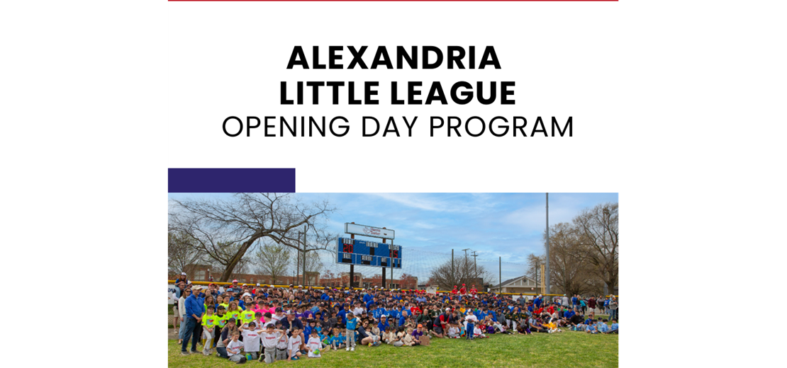 Opening Day Program